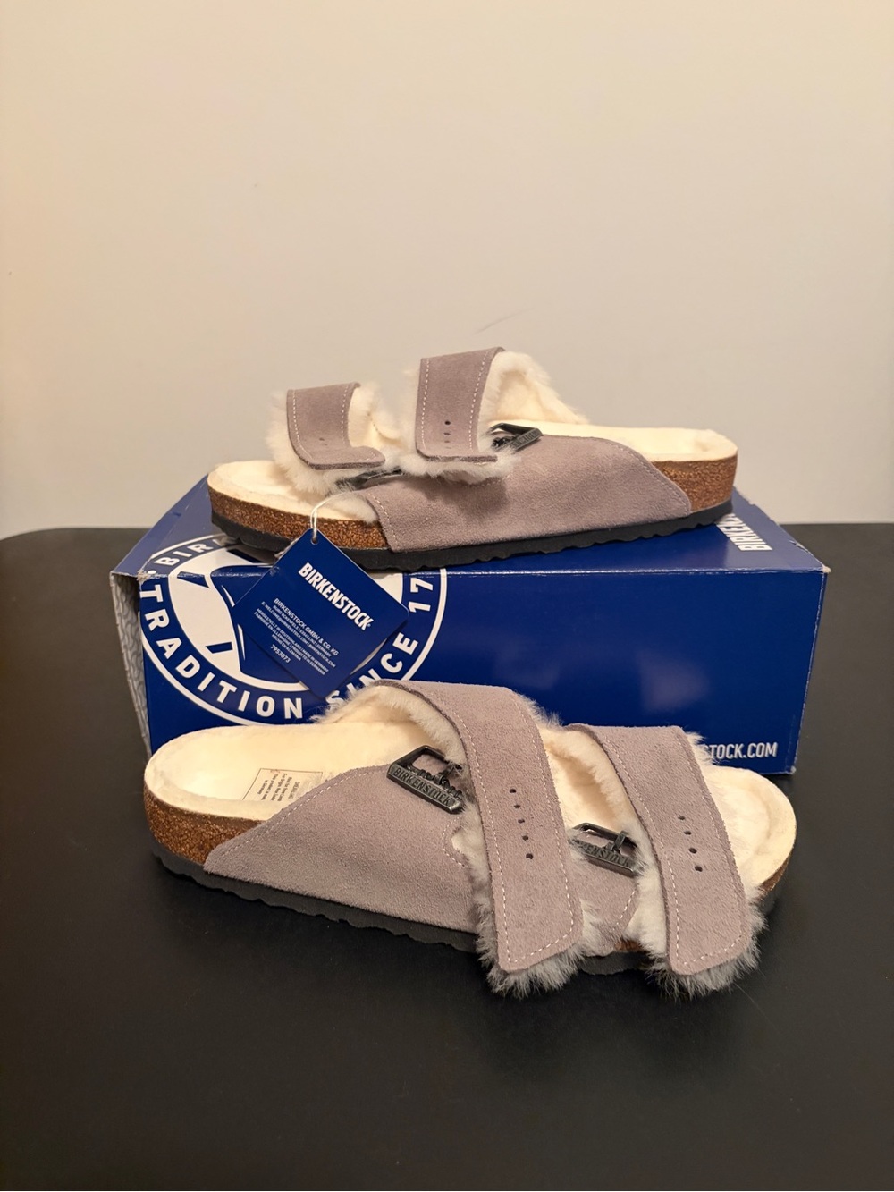 Birkenstock Arizona Shearling Stone Coin Women’s JB